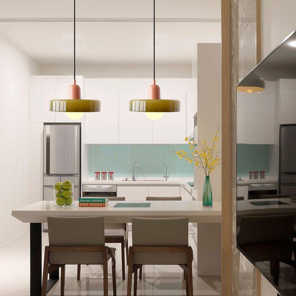 Chromalux | Artistic Modern Stained Glass Kitchen Pendant Lighting 5