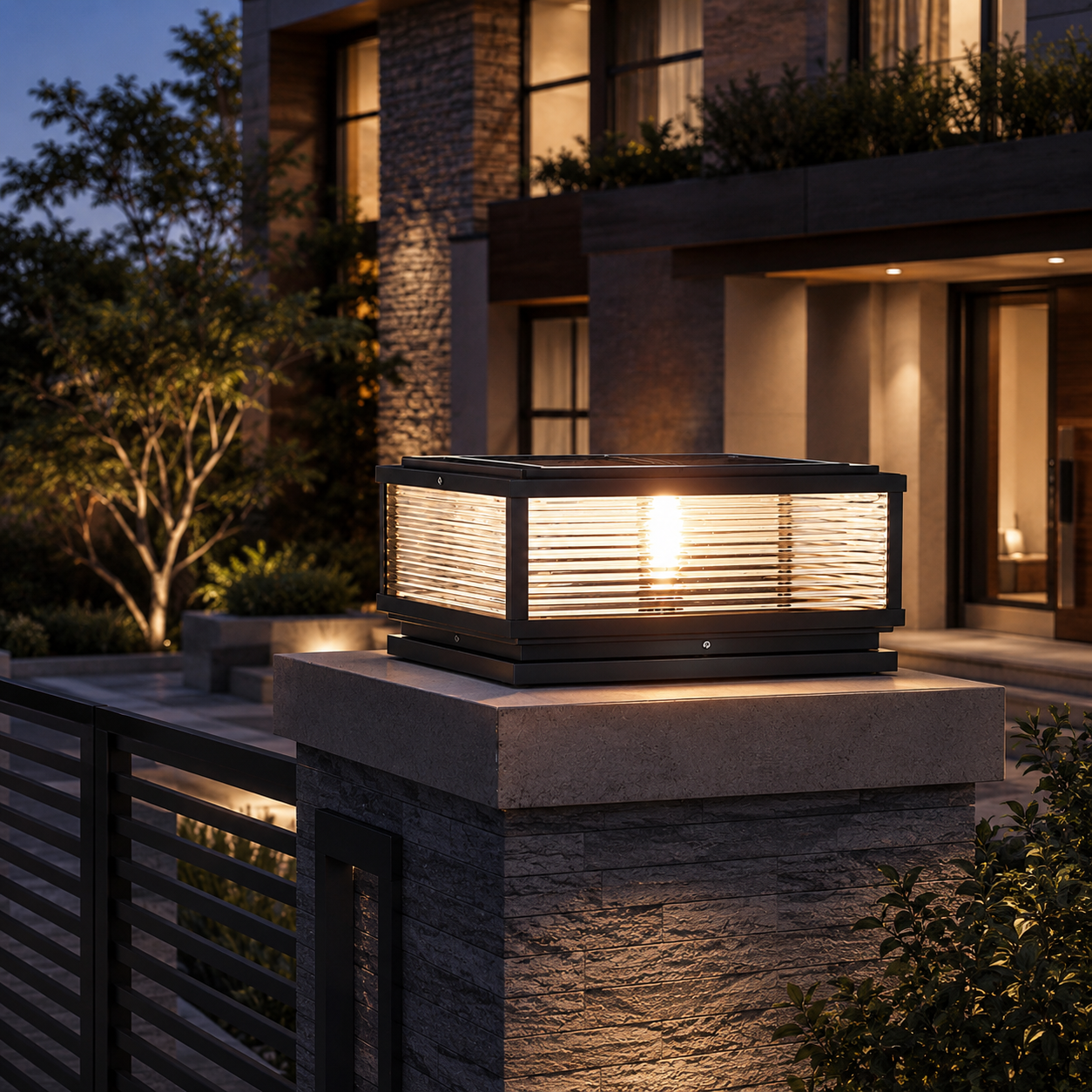 Carvoeiro outdoor pillar light, size range from 9.8 to 23.6 inches
