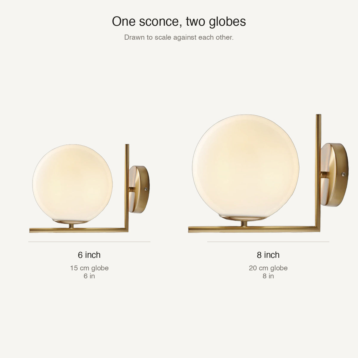 Ceira size guide showing every size option drawn to scale