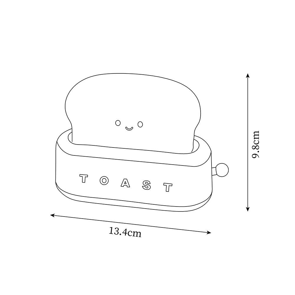 Five toaster-shape LED night lights in a row, set of 5.
