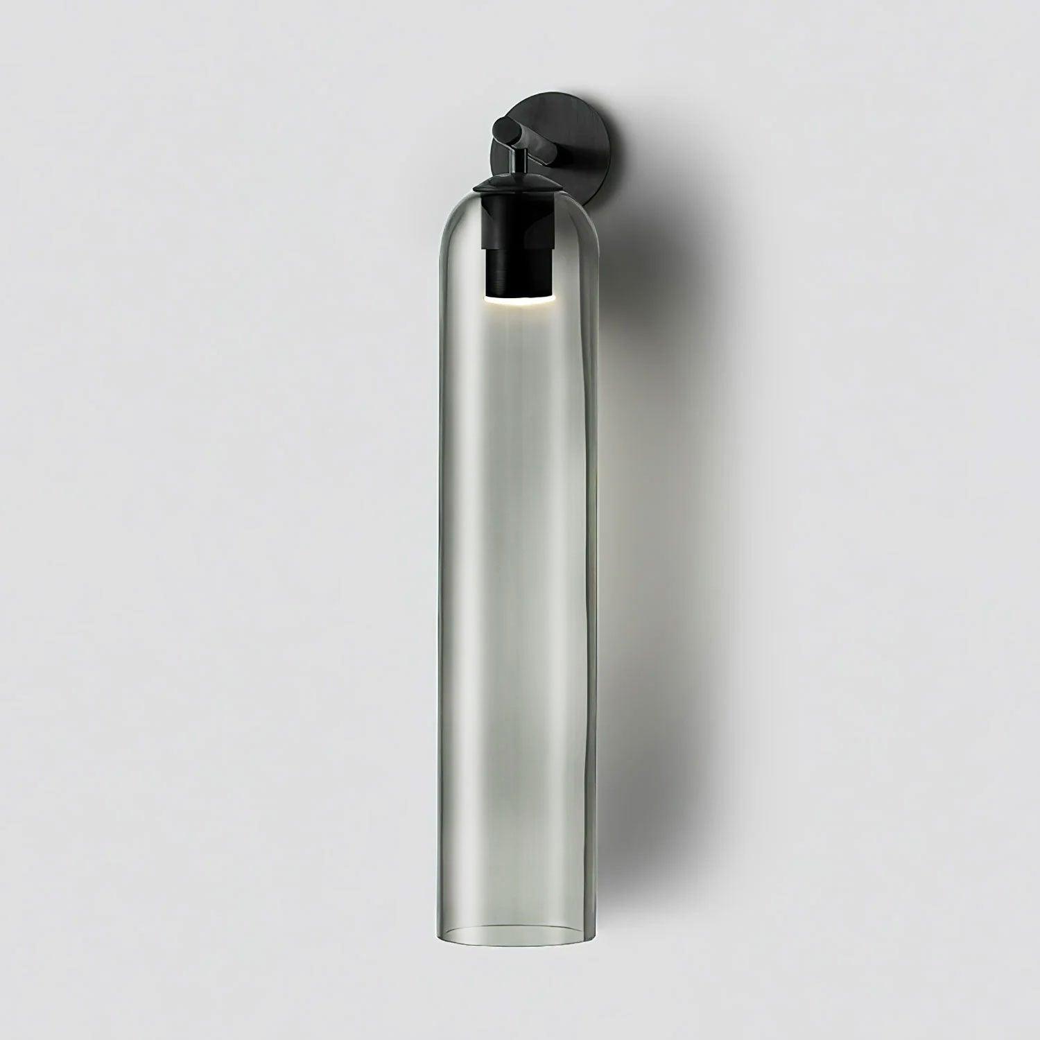 Sortelha wall sconce front elevation with rounded glass shade product view
