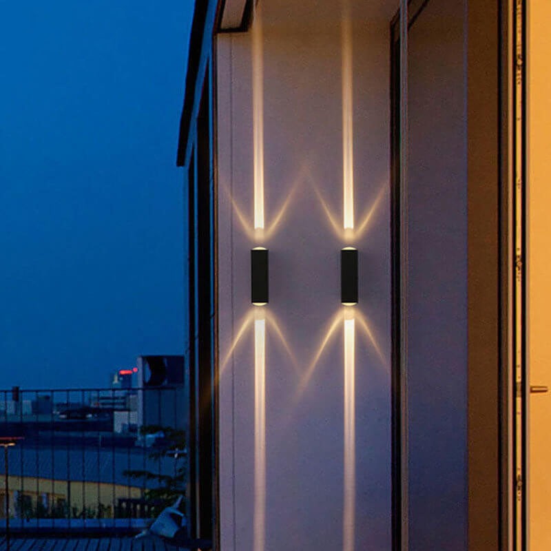 Alcobaça rectangular wall sconce in black aluminum