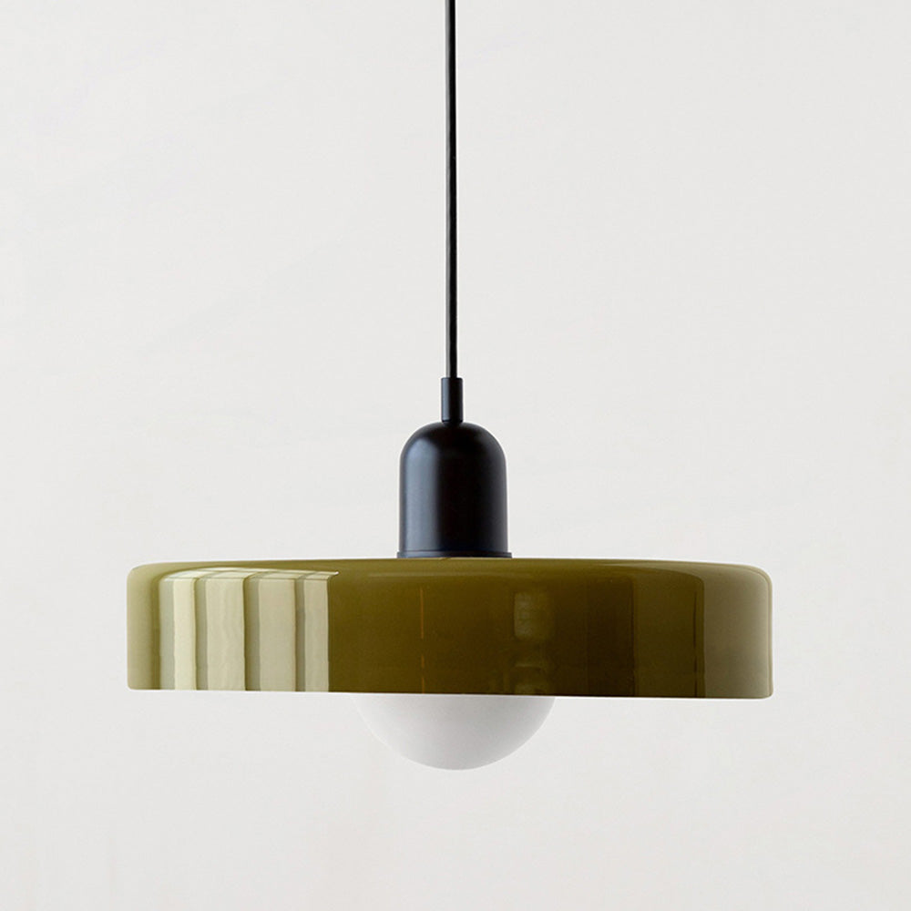 Bragança Stained Glass Orb Pendant Light scale view of the pendant against a plain wall