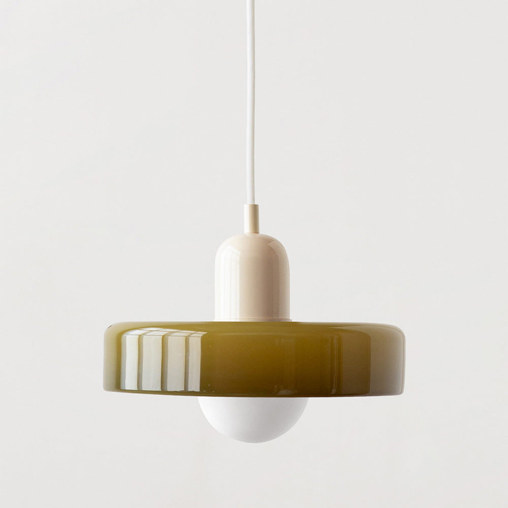 Bragança Stained Glass Orb Pendant Light rear view of the suspended orb fitting