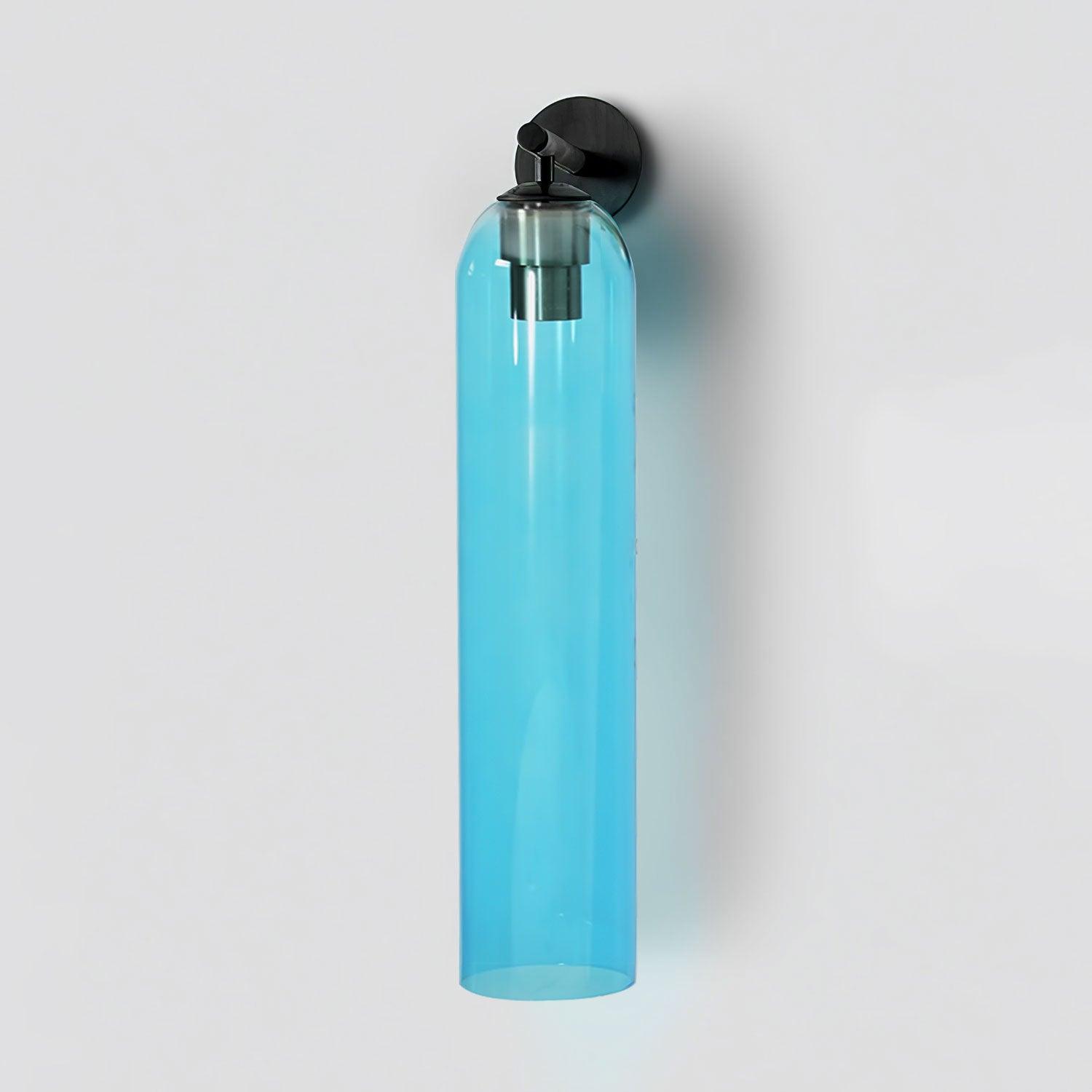 Sortelha wall sconce glass shade and stem viewed from below product shot