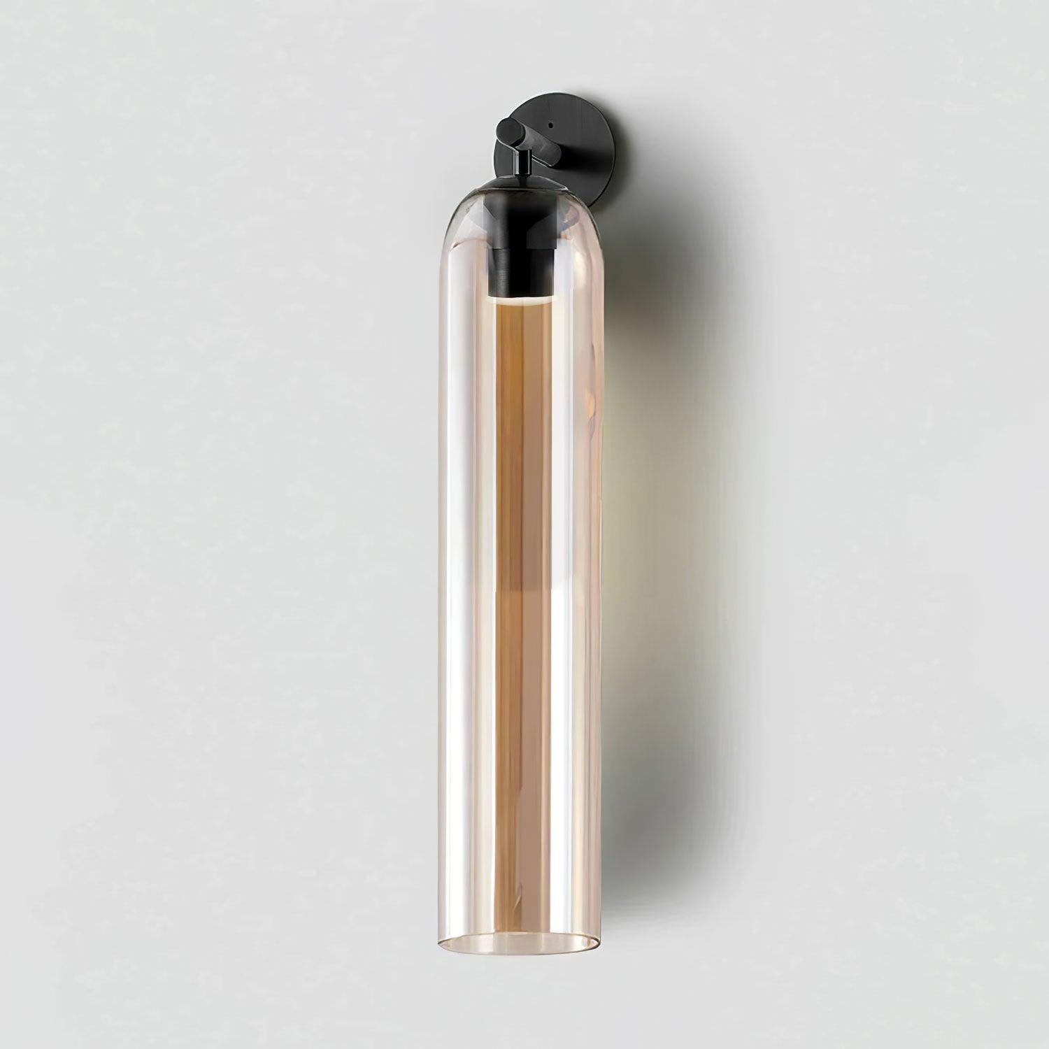 Sortelha wall sconce glass shade rim and curved profile detail product view